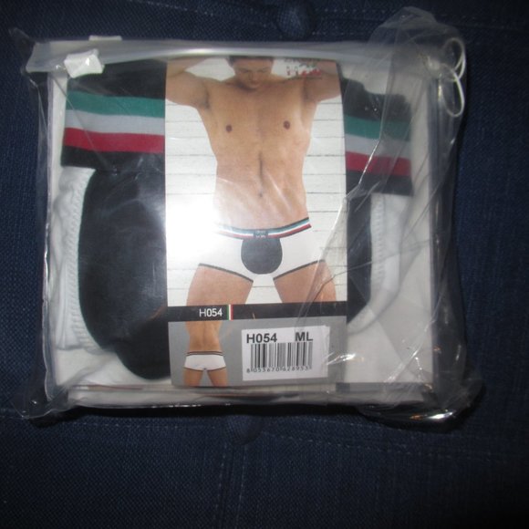 NWT Eros Veneziani Made in Italy Push-Up Black and White Boxer Tri-Pack M-L - Picture 7 of 7